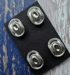 4 Silver Western Hat Magnet Pins, horse show pins Western. Tie, clothing hat pin - Picture 1 of 11