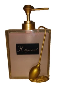 Pink Resin Perfume Bottle soap/lotion dispenser hollywood regency - Picture 1 of 3