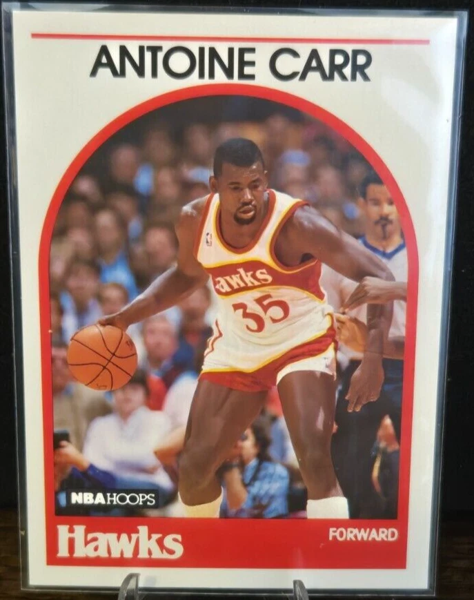 Hoops - 1989 - Antoine Carr - #278 Atlanta Hawks - Card - Image 1 of 2