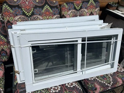 NEW Lot of 4 Vinyl Replacement Basement Windows Low E Argon 16 1/4 X 32 3/4 - Image 1 of 4