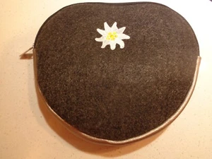 Edelweiss Fiore Forma Cuore Accessori Toilette Trucco Borsa Viaggio Spaziosa - Foto 1 di 2