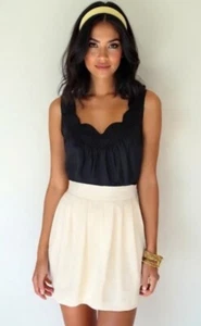 J Crew Swingy Spitzentop Damen XXS schwarz - Bild 1 von 5