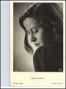 HILDE JANSEN um 1950/60 Porträtkarte Film Foto Verlag Theater Film Bühne Thema