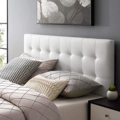 Modway Lily King Size Tufted Upholstered Vegan Leather Headboard Elegant Design - Image 1 of 4