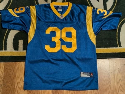 Steven Jackson Reebok On Field 圣路易斯公羊队球衣缝制尺寸 52 — 第 1/4 张图片