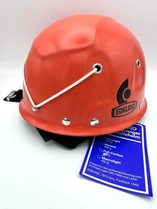 Vintage Climbing Helmet NOS Edelrid Model Durace 55-61cm Orange Adjustable 1988 - Picture 1 of 11