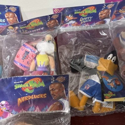 Винтажный McDonalds пространства джем мелодия отряд 1996 плюшевый лот из 6 полный комплект запечатанный - Изображение 1 из 4