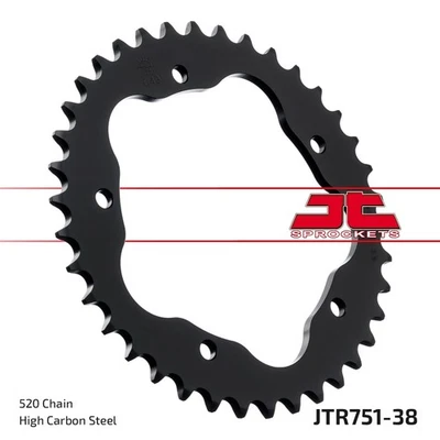 JT Rear Sprocket 38/520 1pc JTR751.38 For Ducati Monster 1000 S2R 2006-2007 - Imagem 1 de 4