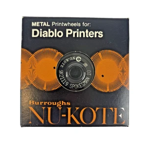 Molinillos de metal Burroughs NU-KOTE para impresoras Diablo 9R21119 Spokesman 10 - Nuevo de Lote Antiguo - Imagen 1 de 3