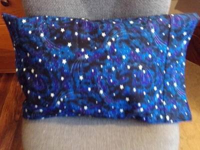 FUNDA DE ALMOHADA TAMAÑO VIAJE ESTRELLAS BLANCAS ESTRELLAS FUGACES/PUÑO AZUL COINCIDE CON 14X20 #1749 Foto 1 de 3