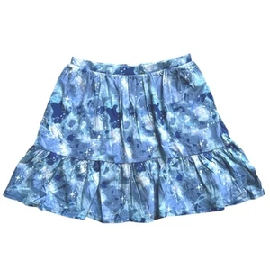Lands' End Skort Girl's Ruffle Starry Print Built-In Shorts Skirt XL 14 16 New - Picture 1 of 6