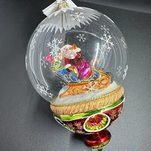 2004 Christopher Radko Sleighride Supreme 7.5" Ornament Snowglobe 1011286 - Picture 1 of 10