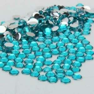 10000 strass resina scintillante cristallo fondo piatto 2mm,3mm,4mm,5mm 6mm #01 - Foto 1 di 13