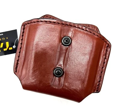 For SPRINGFIELD XDE, XDS MOD.2, Brown Leather Double Magazine Carrier - Image 1 of 4