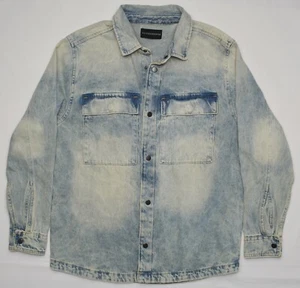 No Boundaries #11164 NEW Men's 100% Cotton Snap Button Denim Layering Jacket - Picture 1 of 5