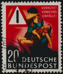Germany 1953 SC# 694 - "Prevent Traffic Accidents" Used Lot # 84 - Picture 1 of 2