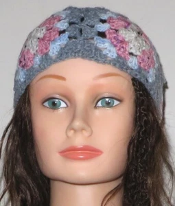 New Crochet Gray Size S (20 Inches) Boho Floral Headband Ear Warmer - Picture 1 of 6