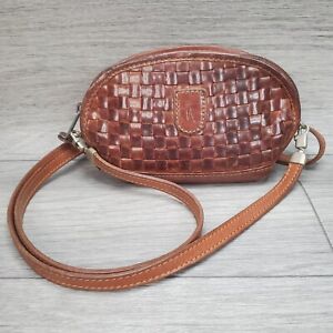 Vintage Hartmann By Lombardo Small Brown Leather Crossbody Purse Handbag *READ*