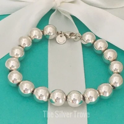 Brazalete de bola de cuentas de 8,25" Tiffany & Co HardWear en plata de ley cuentas de 10 mm Foto 1 de 4