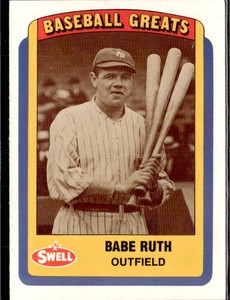 1990 Swell #10 Babe Ruth Baseballs Greats N/A N/A NM/MT+