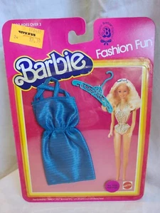 Barbie Fashion Fun 7499-4129 blau schimmerndes Kleid Vintage 1983 Hänger Neu in Verpackung versiegelt - Bild 1 von 3