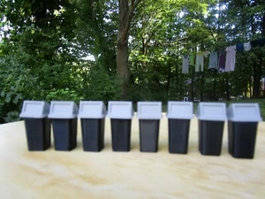 8 " O " SCALE TRASH BIN'S BLACK & GRAY L@@K 3D PRINTED 1:48 SCALE - Picture 1 of 3