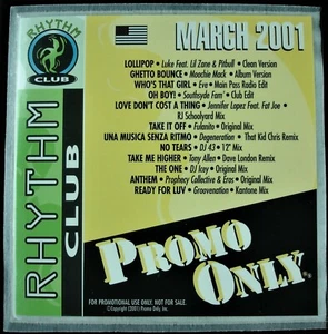 PROMO ONLY "RHYTHM CLUB MARCH 2001" DJ PROMO CD COMPILATION 12 TRACKS *NEW* - Picture 1 of 4