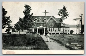Lakewood New York Country Club mit Chautauqua Karte auf Rückseite 1906 Postkarte N862 - Bild 1 von 2