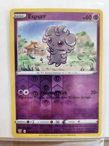 Reverse Holo Espurr 060/163 Common Battle Styles Pokemon TCG - Picture 1 of 1