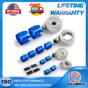 Universal Radiator Hose Sleeving Stainless Steel Braided Dress-Up Hose Cover Kit - Picture 1 of 11