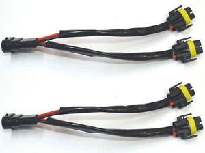 Splitter Wire P S H11 Two Harness Head Light Low Beam Lamp Female Socket Replace - Picture 1 of 5