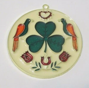 IRISH HEX SUNCATCHER (IRELAND SHAMROCK ST. PATRICK'S DAY SUNCATCHERS) - Picture 1 of 1