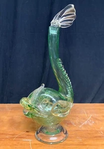 Vintage Murano Venetian Glass Luxardo Maraschino Dolphin Decanter with Stopper - Picture 1 of 13