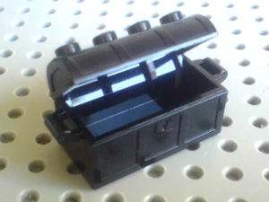 LEGO Container Schatztruhe 2x4 Basis (+Schlitze) & Deckel [4738ac01] schwarz x1 - Bild 1 von 4