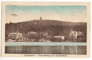 AK Woltersdorf Kranichsberge mit Aussichtsturm 1926 Brandenburg A68 - Bild 1 von 2