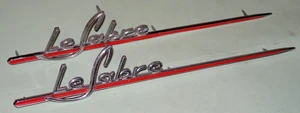 1964 Buick LeSabre NOS rear quarter panel nameplates 1360498 - Picture 1 of 3