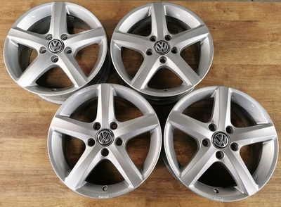 Set Genuine VW Aspen Sharan Tiguan Alloy Wheels 6.5Jx16 ET33 Rims 7N0071496B - Image 1 of 4