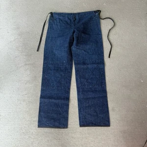 Pantalones de trabajo de mezclilla índigo para mujer Dosa talla 1 utilitarios dobladillo con corbata - Imagen 1 de 5