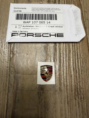 Genuine Porsche Crest Sticker WAP 107 065 14 - Image 1 of 4