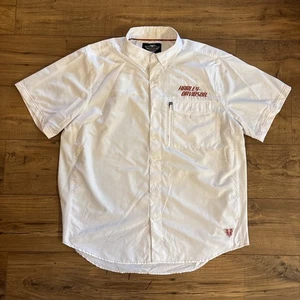 Harley Davidson Kurzarm Button Up bestickt Mechaniker Hemd Herren XL Tall - Bild 1 von 8