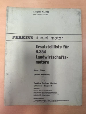 ORIGINAL ! PERKINS 6.354 Diesel Motor Ersatzteilliste spare parts list  K70 - Bild 1 von 3