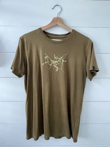Arc’teryx T Shirt Olive Green Logo Size M Short Sleeve Graphic Men’s Cotton - Picture 1 of 12
