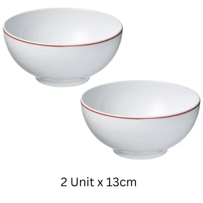 IKEA 2 Unit VINTERFINT Bowl white/red 13 cm - Image 1 of 4