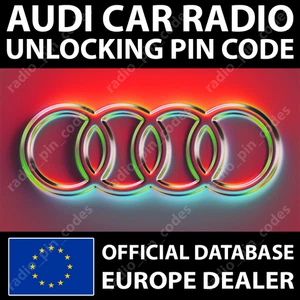 AUDI RADIO UNLOCK PIN CODE AISIN CHORUS CONCERT RNS-D RNS-E SYMPHONY ALL MODELS - Bild 1 von 4