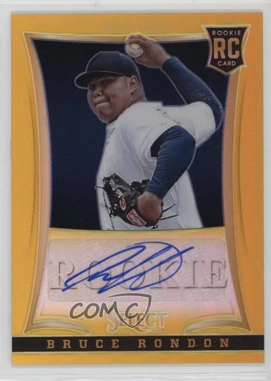 2013 Panini Select Rookie Auto Gold Prizm /25 Bruce Rondon #192 Rookie RC - Image 1 of 2