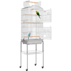 64 Inch Bird Cage with Play Top and Rolling Stand for Parrots Conures Lovebird - Picture 1 of 7