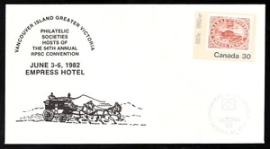 Canada 1982 Victoria B.C. Philatelic Society cachet using stamp on stamp #909 - Picture 1 of 1