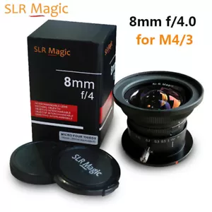 SLR Magic 8mm f/4.0 Lens for M4/3 M43 Cameras Panasonic Olympus GH1 GH2 GH4 GH5 - Picture 1 of 7