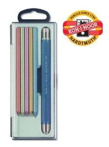 Vollmetall Druckbleistift Kupplung Leadhalter Set KOH-I-NOOR 5340 5,6 mm blau - Bild 1 von 4