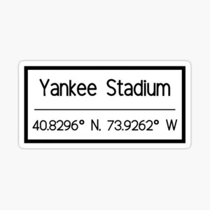 Yankee Stadium, Vinyl 3" Die Cut Sticker - Picture 1 of 1